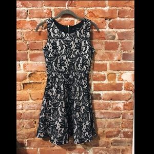 HeartSOUL Nude and Black Lace Dress